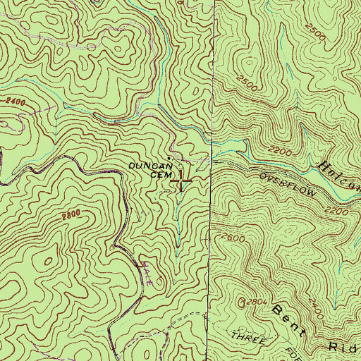 Topographic Map of Hale Church, GA