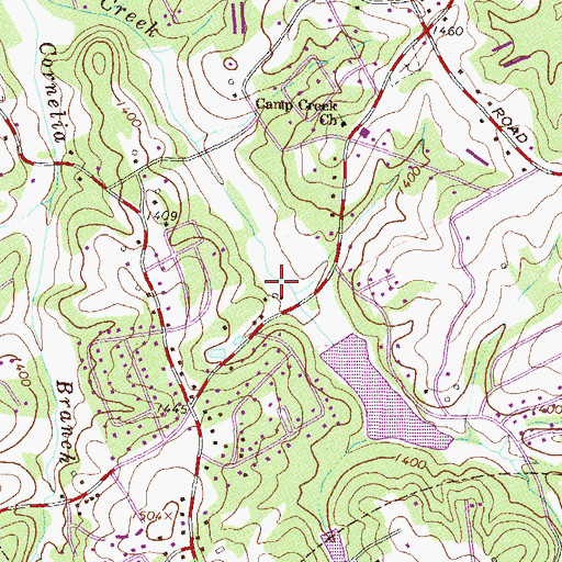 Topographic Map of Cornelia Water Works, GA