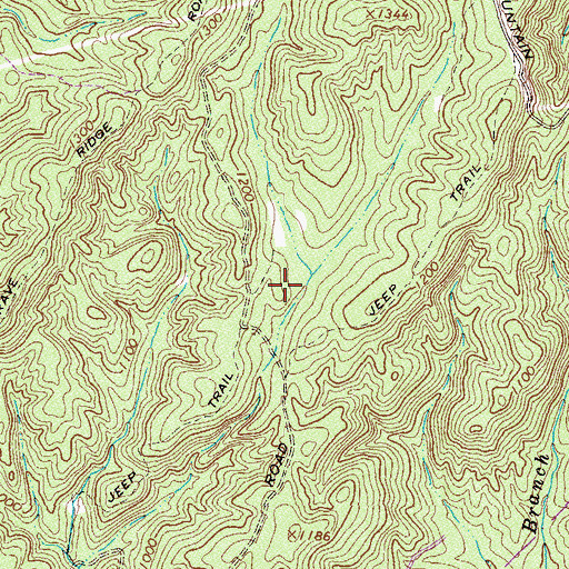 Topographic Map of Lathan Cemetery, GA