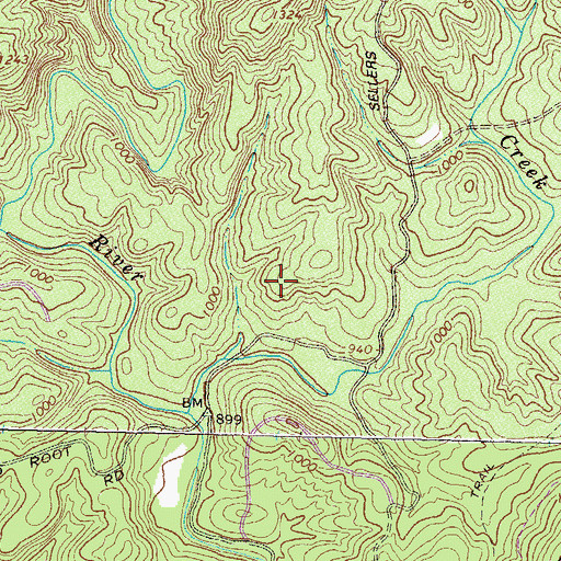 Topographic Map of Kimbell Cemetery, GA