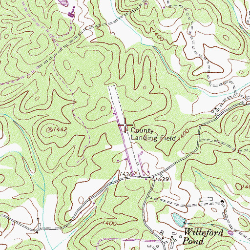 Topographic Map of Mountain Airpark, GA