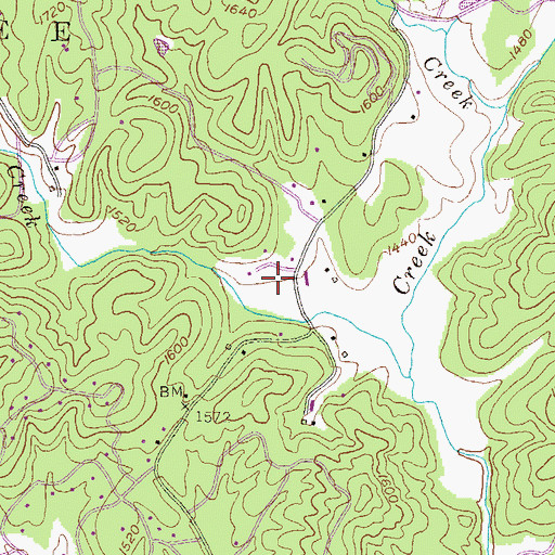 Topographic Map of Community Church, GA