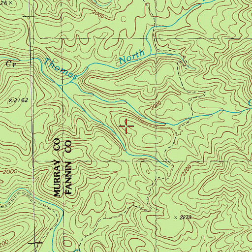 Topographic Map of Cohutta Wildlife Management Area, GA
