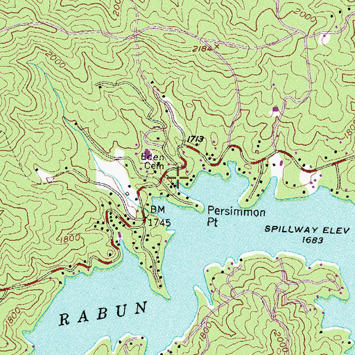 Topographic Map of Eden Cemetery, GA