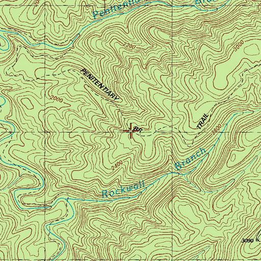 Topographic Map of Penitentiary Branch Trail, GA