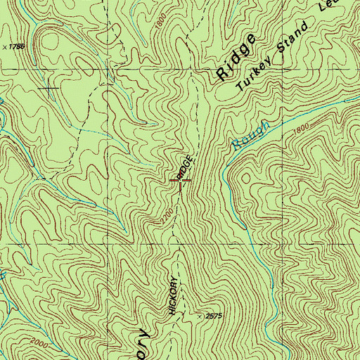 Topographic Map of Hickory Ridge Trail, GA