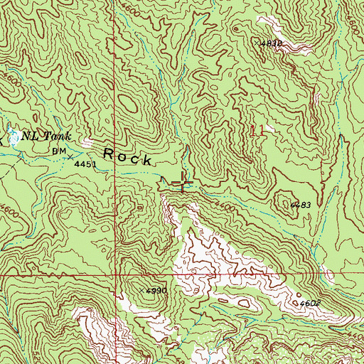 Topographic Map of Cottonwood Canyon, AZ