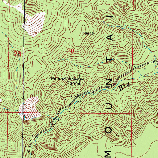 Topographic Map of Poland-Walker Tunnel, AZ