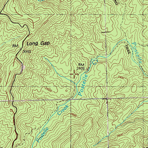 Topographic Map of Tearbritches Trail, GA