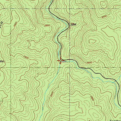 Topographic Map of Chester Creek, GA