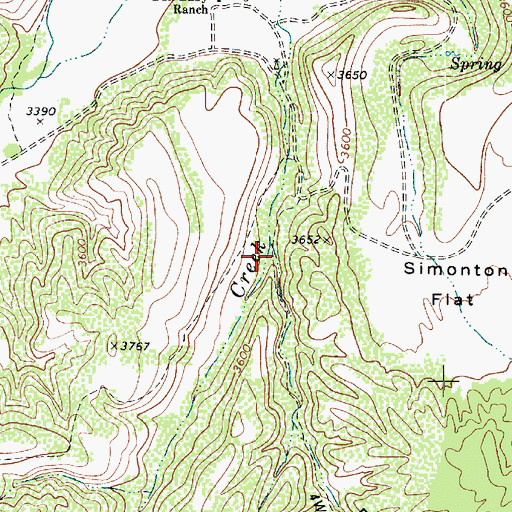 Topographic Map of Pole Hollow Canyon, AZ