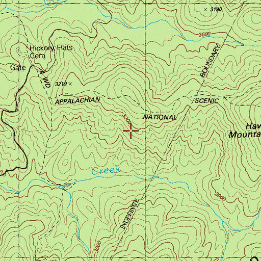 Topographic Map of Blue Ridge Wildlife Management Area, GA