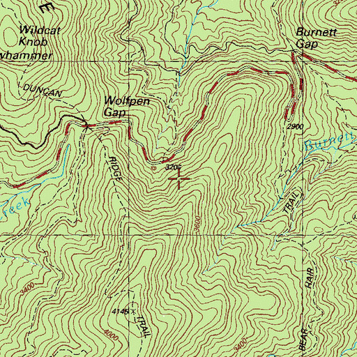 Topographic Map of Sasebee Cove Scenic Area, GA