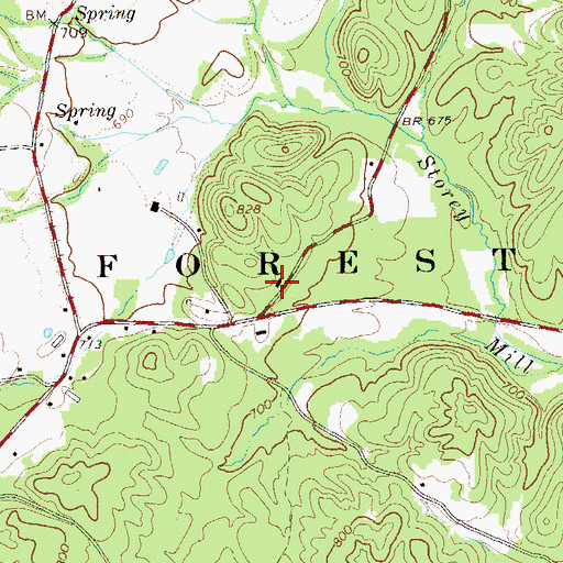 Topographic Map of Unity Church, GA