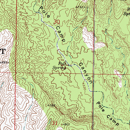 Topographic Map of Pole Spring, AZ