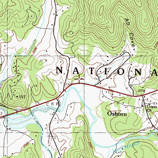 Topographic Map of Lower Hightower School, GA