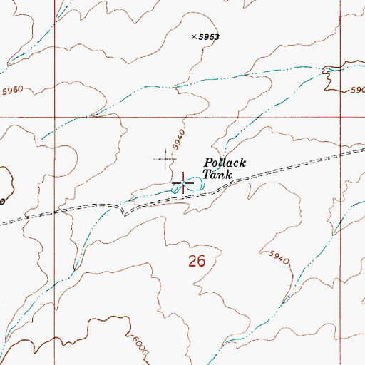Topographic Map of Pollack Tank, AZ
