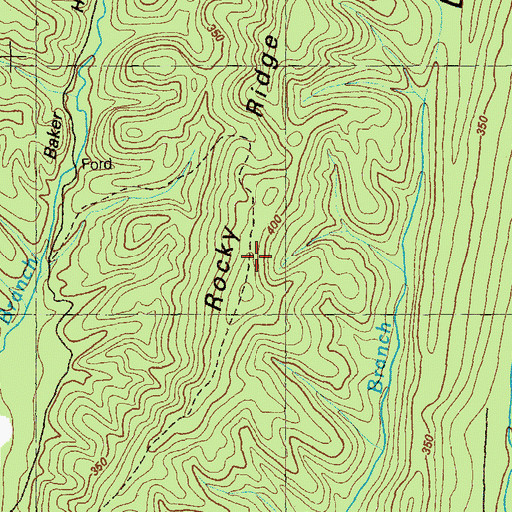 Topographic Map of Rocky Ridge, GA