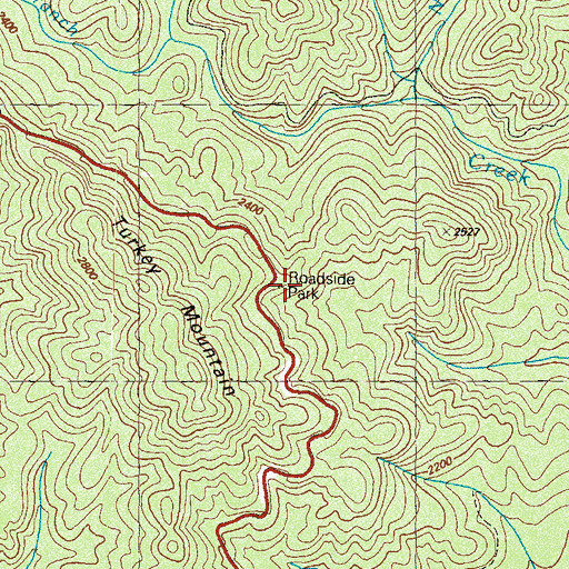 Topographic Map of Poplar Springs Roadside Campground, GA