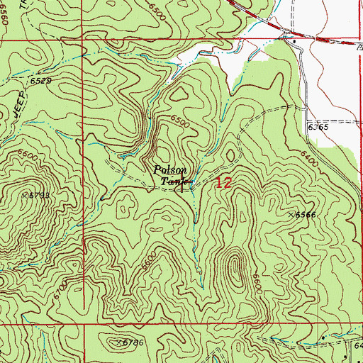 Topographic Map of Polson Tank, AZ