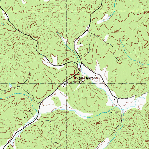 Topographic Map of Mount Herman Church, GA