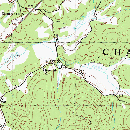 Topographic Map of Spile, GA