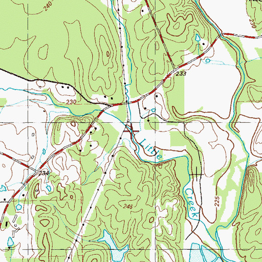 Topographic Map of Wilson Creek, GA