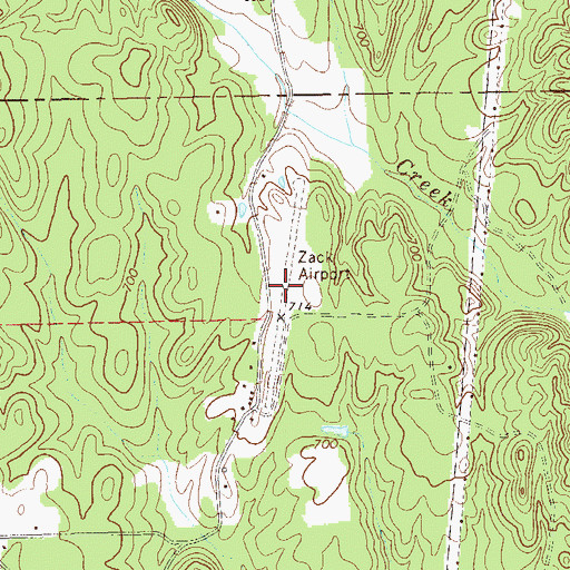 Topographic Map of Zack Airport (historical), GA