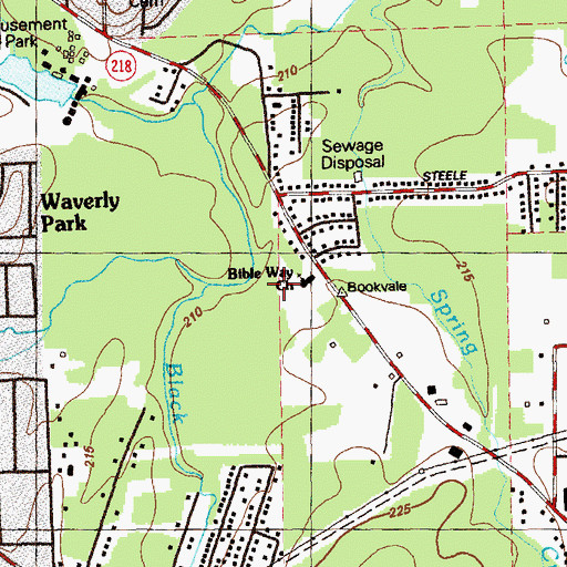 Topographic Map of Bible Way Church, GA