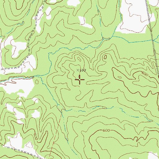 Topographic Map of Town Creek Hunt Camp, GA