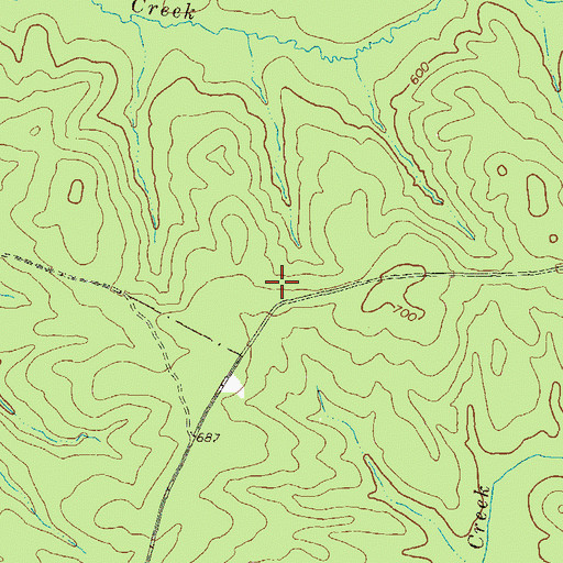 Topographic Map of Roberts Bike Camp, GA