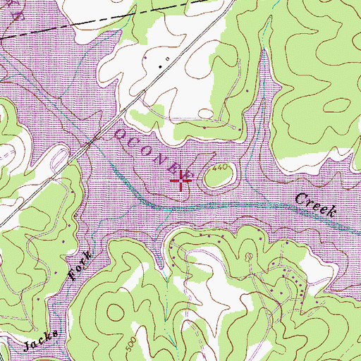 Topographic Map of Lake Oconee, GA