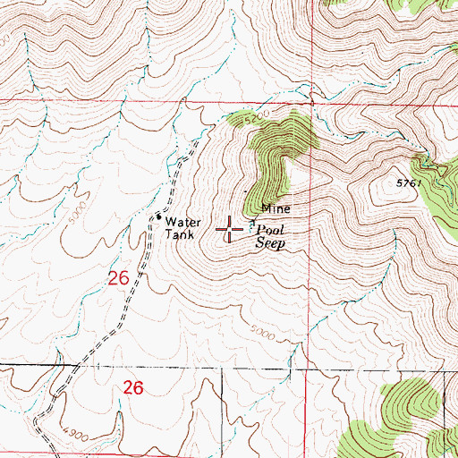 Topographic Map of Pool Seep, AZ