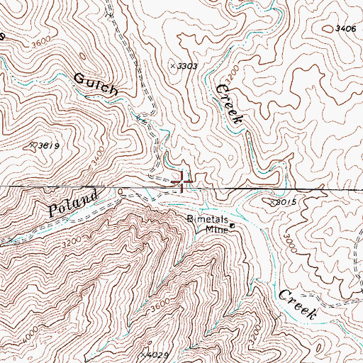 Topographic Map of Poor Mans Gulch, AZ