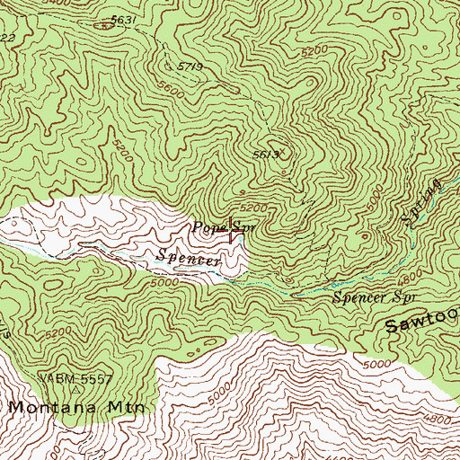 Topographic Map of Pope Spring, AZ