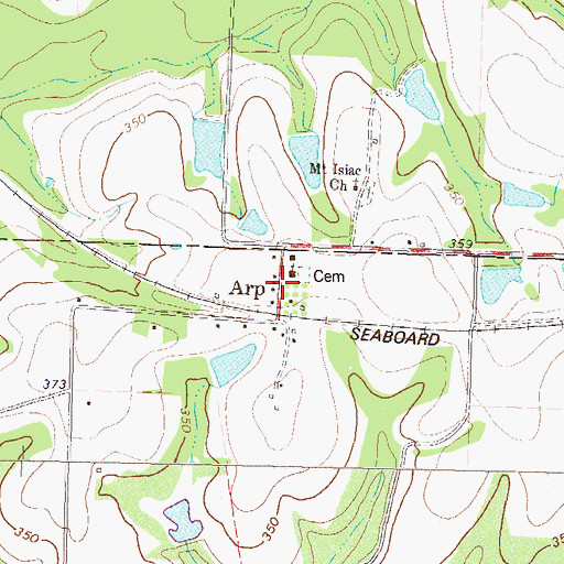 Topographic Map of Arp, GA