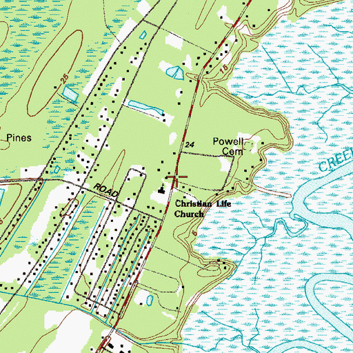 Topographic Map of Ashintilly, GA