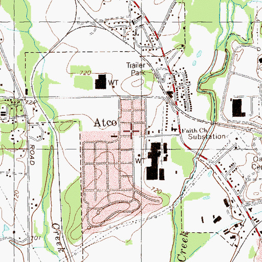 Topographic Map of Atco, GA