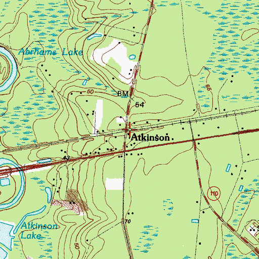 Topographic Map of Atkinson, GA