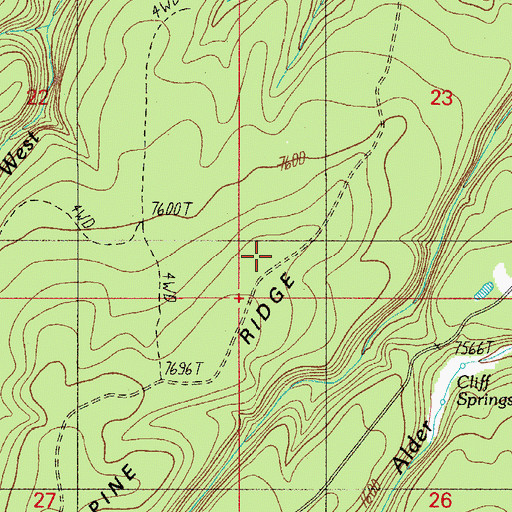 Topographic Map of Porcupine Ridge, AZ