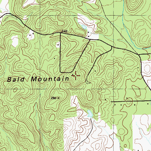 Topographic Map of Bald Mountain, GA