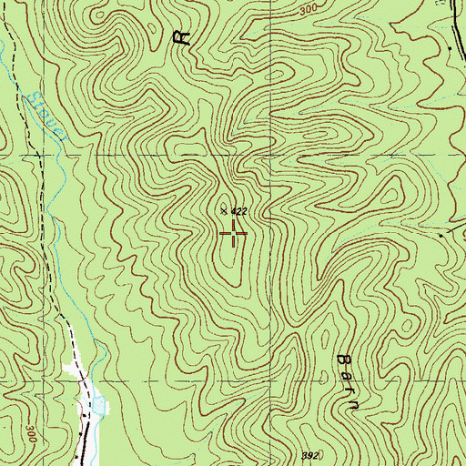 Topographic Map of Barn Mountain, GA