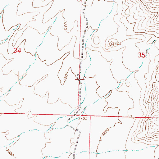 Topographic Map of Cottonwood Canyon, AZ