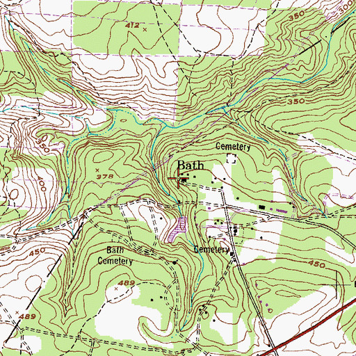 Topographic Map of Bath, GA