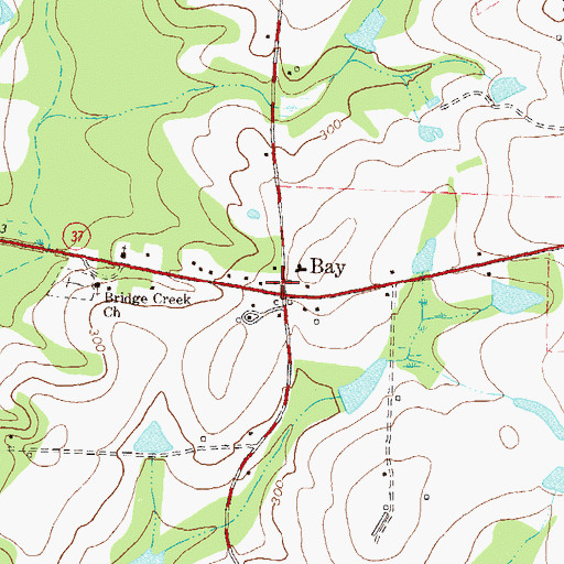 Topographic Map of Bay, GA