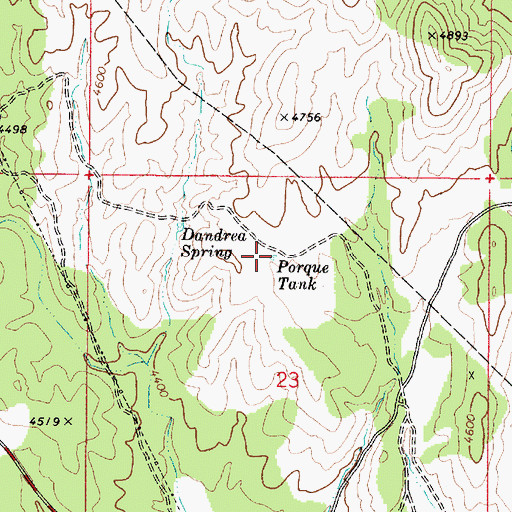 Topographic Map of Porque Tank, AZ