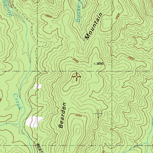Topographic Map of Bearden Mountain, GA