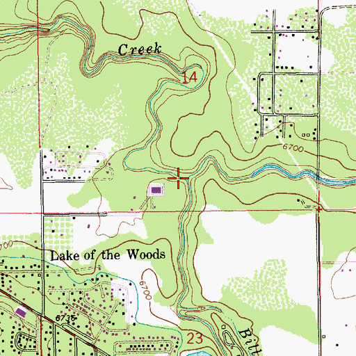 Topographic Map of Porter Creek, AZ