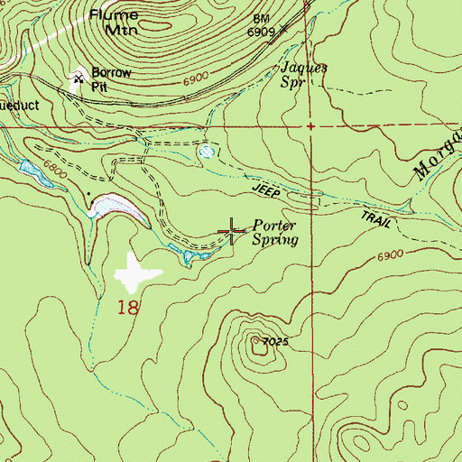 Topographic Map of Porter Spring, AZ