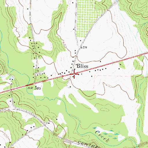 Topographic Map of Biss, GA